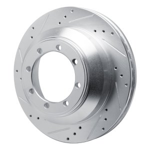 Ford E-350 Super Duty Brake Rotor (1) - Rear Left - R1 Concepts - Drilled & Slotted - Silver - `08-`19